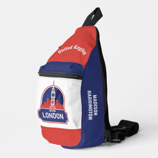 Aangepaste naam Londen Sling Bag (Rechterhoek)