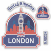 Aangepaste naam Londen Sticker (Voorkant)