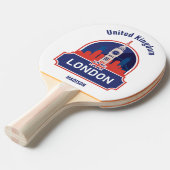 Aangepaste naam Londen Tafeltennisbatje (Voorkant Gekanteld)