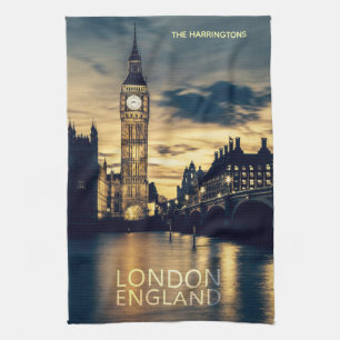 Aangepaste naam Londen Theedoek