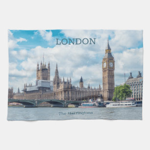 Aangepaste naam Londen Theedoek