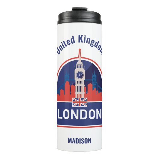 Aangepaste naam Londen Thermosbeker (Voorkant)