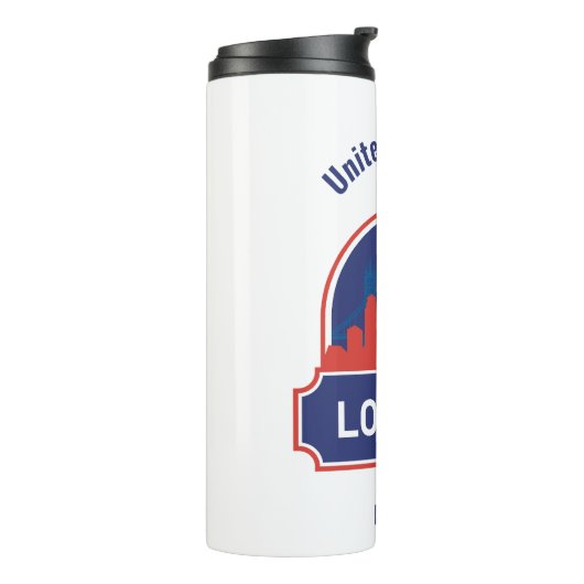 Aangepaste naam Londen Thermosbeker (Gedraaid links)