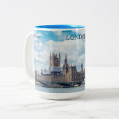 Aangepaste naam Londen Tweekleurige Koffiemok (Voorkant links)