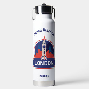 Aangepaste naam Londen Waterfles