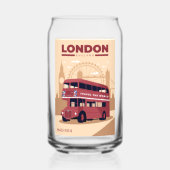 Aangepaste naam LONDON Blikvorm Glas (Voorkant)