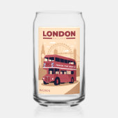 Aangepaste naam LONDON Blikvorm Glas (Achterkant)