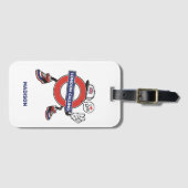 Aangepaste naam London Calling Bagagelabel (Voorkant (horizontaal))