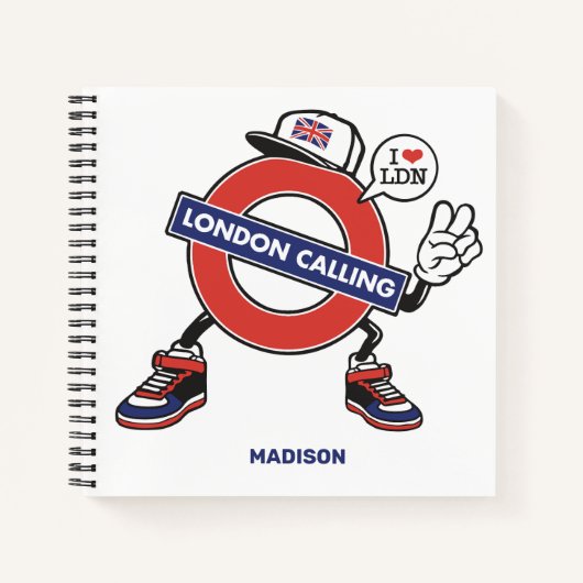 Aangepaste naam London Calling Notitieboek (Voorkant)