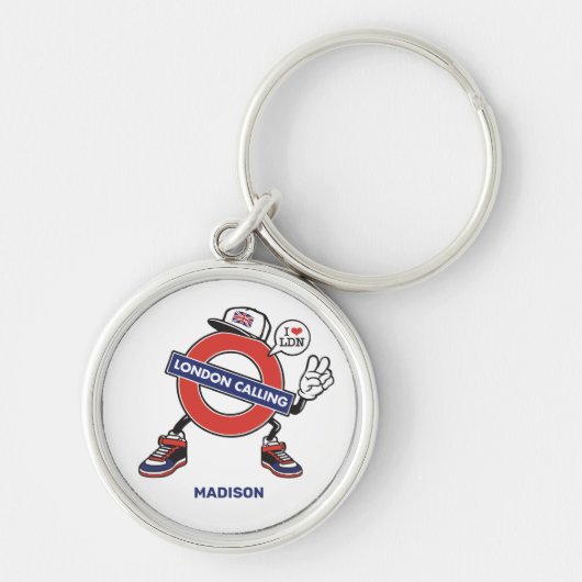 Aangepaste naam London Calling Sleutelhanger (Voorkant)