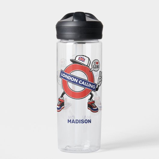 Aangepaste naam London Calling Waterfles (Voorkant)