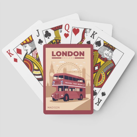 Aangepaste naam LONDON Pokerkaarten (Achterkant)