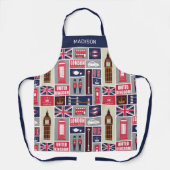 Aangepaste naam London UK Icons Schort (Voorkant)