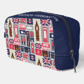 Aangepaste naam London UK Icons Toilettasje (Rechterhoek)
