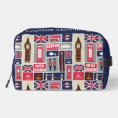Aangepaste naam London UK Icons Toilettasje (Achterkant)