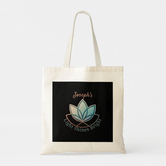 Aangepaste naam Lotus Canvas tas - [NAME] Schijnt  (Achterkant)