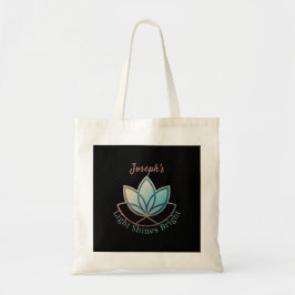 Aangepaste naam Lotus Canvas tas - [NAME] Schijnt 