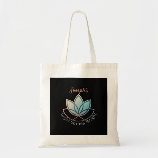 Aangepaste naam Lotus Canvas tas - [NAME] Schijnt  (Voorkant)