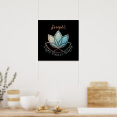 Aangepaste naam Lotus - [NAME] Licht schijnt helde Poster (Keuken)