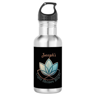 Aangepaste naam Lotus - [NAME] Schijnt helder Waterfles