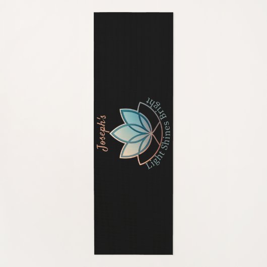 Aangepaste naam Lotus Yoga Mat- [NAME] glanst held Yogamat (Voorkant)