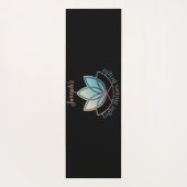 Aangepaste naam Lotus Yoga Mat- [NAME] glanst held Yogamat (Achterkant)