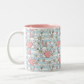 Aangepaste naam Love Bunnies Patroon Tweekleurige Koffiemok (Links)