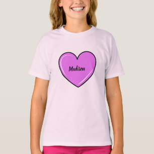 Aangepaste naam Love Heart T-Shirt