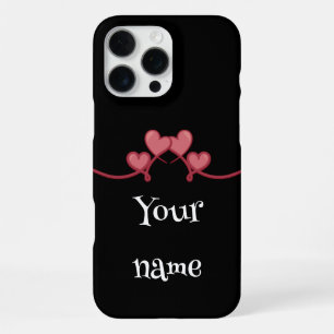 Aangepaste naam love Heart telefoonhoes iPhone 16 Pro Max Hoesje