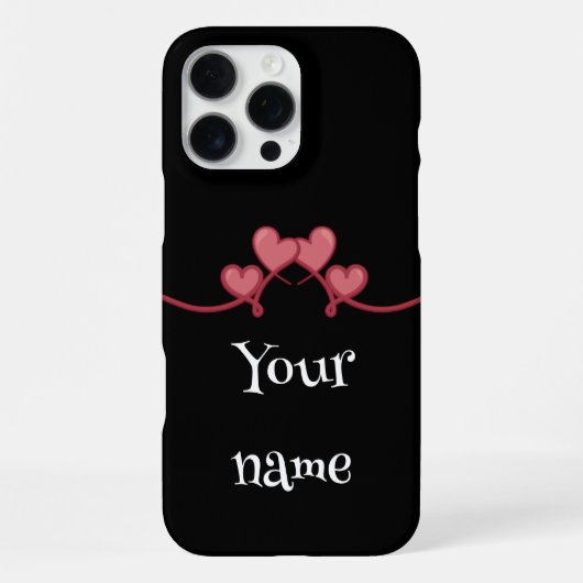 Aangepaste naam love Heart telefoonhoes  iPhone Hoesje (Achterkant)