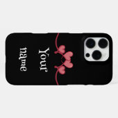 Aangepaste naam love Heart telefoonhoes  iPhone Hoesje (Achterkant horizontaal)