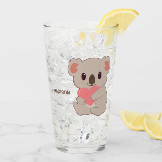 Aangepaste naam Love Koala Glas (Achterkant ijs)