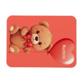 Aangepaste naam Love Teddy Magneet (Horizontaal)
