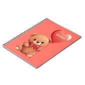 Aangepaste naam Love Teddy Notitieboek (Linkerzijde)