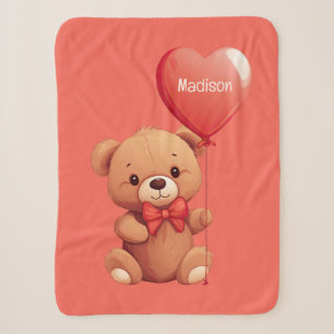 Aangepaste naam Love Teddy Sherpa Deken