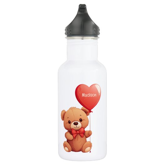 Aangepaste naam Love Teddy Waterfles (Rechts)