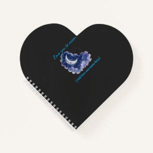 Aangepaste naam Love You to the Moon Waterverf Maa Notitieboek