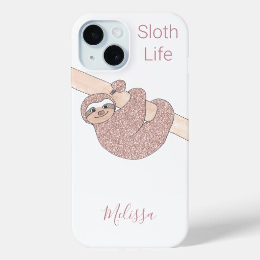 Aangepaste naam Luiaard Leven Case-Mate iPhone Case (Achterkant)