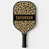 Aangepaste naam Luipaard Dierprint Patroon Klassie Pickleball Paddle (Achterkant)