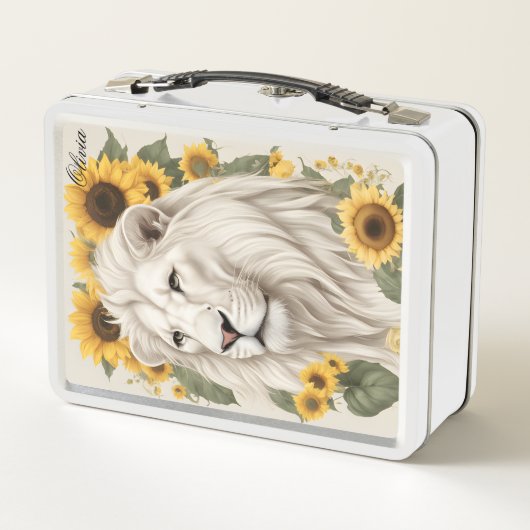 Aangepaste naam Lunch Box, Zonnebloemen Magische L (Achterkant)