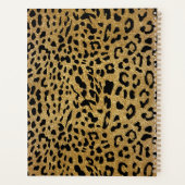 Aangepaste Naam Luxe Luipaard Dierenprint Planner (Achterkant)
