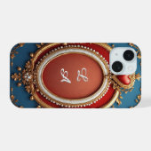 Aangepaste naam Luxe Vrouwelijke Decoratieve Esthe iPhone 15 Case (Achterkant horizontaal)