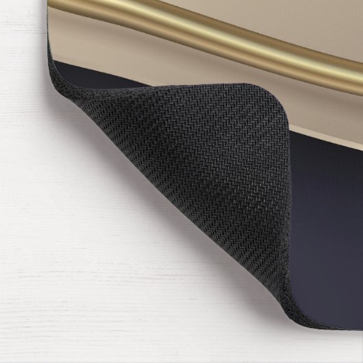 Aangepaste naam Luxury Dark Blue Gold Muismat (Hoek)