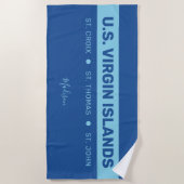 Aangepaste naam Maagdeneilanden Strandlaken (Voorkant)