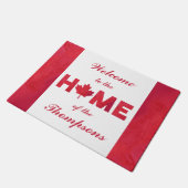 Aangepaste naam maaple Leaf in Canada Deurmat (Schuin)