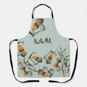 Aangepaste naam Macaron Design All Over Print Scho Schort (Voorkant)
