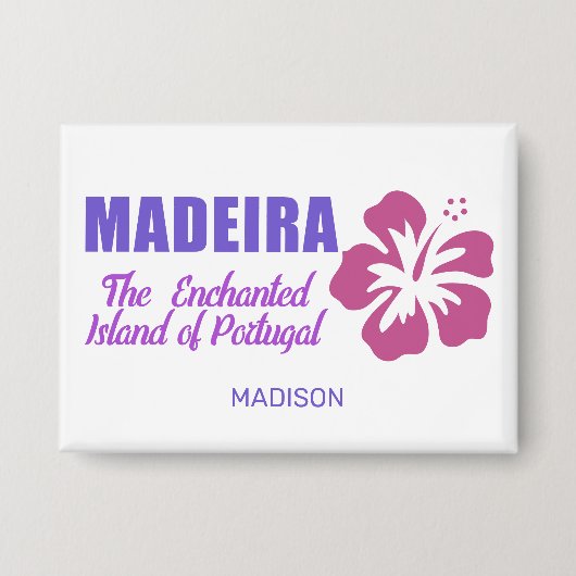 Aangepaste naam Madeira Button (Voorkant)