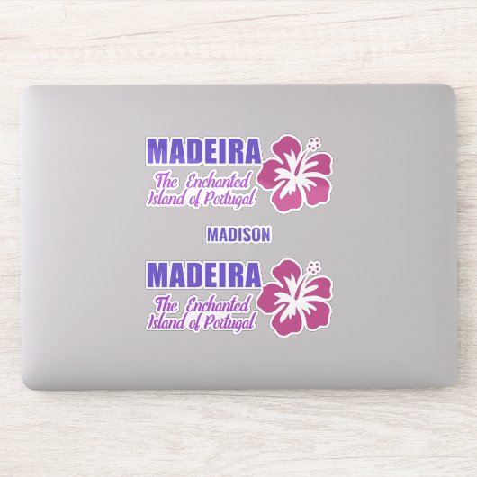 Aangepaste naam Madeira Sticker (Computer)