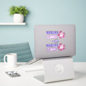 Aangepaste naam Madeira Sticker (Laptop op bureau)