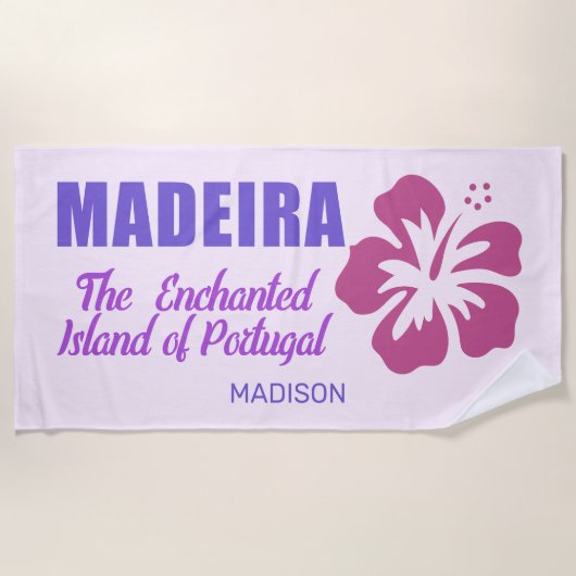 Aangepaste naam Madeira Strandlaken (Voorkant)